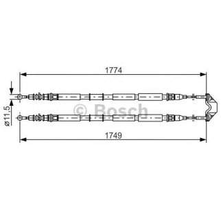 Трос стояночного тормоза BOSCH 1 987 477 163 фото