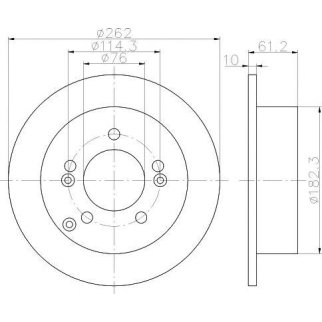 Диск тормозной задний MINTEX MDC2125 фото