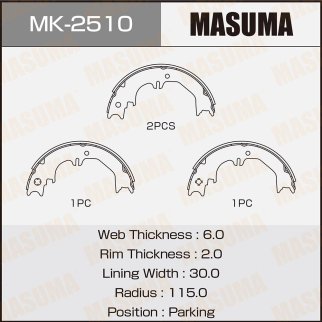 Колодки барабанные к-кт Masuma MK-2510 фото