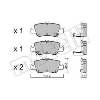 Колодки тормозные к-кт metelli 22-0796-0 фото