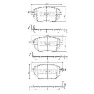 Колодки тормозные передние к-кт NIPPARTS J3601092 фото
