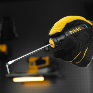 Отвертка, SL4х100 мм, S2, 3к рукоятка// Denzel фото 9