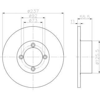 Диск тормозной передний вентилируемый TEXTAR 92005400 фото