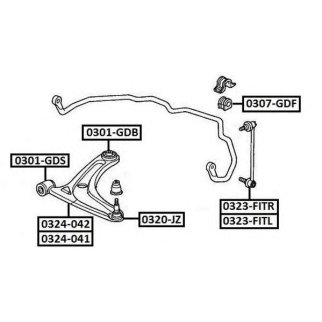 Стойка переднего стабилизатора ASVA 0323-FITR фото
