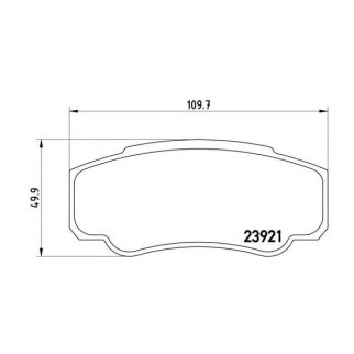 Колодки тормозные задние к-кт brembo P 23 093 фото