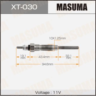 Свеча накаливания Masuma XT-030 фото