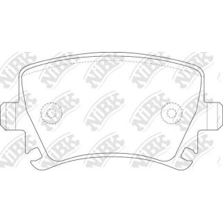 Колодки тормозные задние дисковые к-кт NiBK PN0349 фото