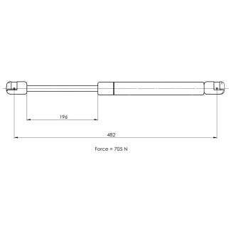 Газовый упор багажника TRIALLI GS 0916 фото 2