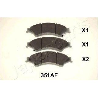 Колодки тормозные Japanparts PA-351AF фото