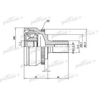 Шрус привода PATRON PCV3560 фото