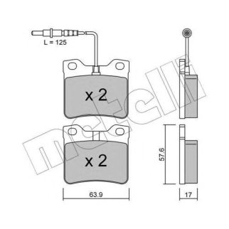 Колодки тормозные задние дисковые к-кт metelli 22-0192-0 фото