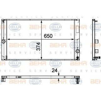 Радиатор основной Hella 8MK 376 729-601 фото 3
