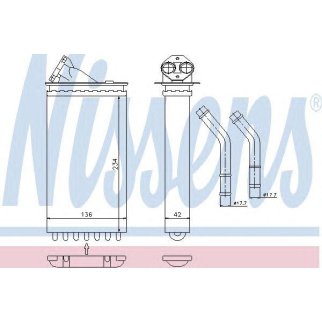 Радиатор отопителя Nissens 72655 фото