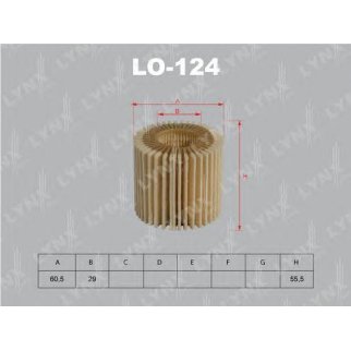 Фильтр масляный LYNXauto LO-124 фото