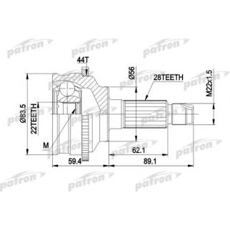 Шрус привода PATRON PCV3850 фото