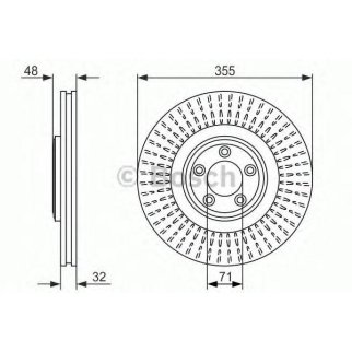 Диск тормозной передний вентилируемый BOSCH 0 986 479 754 фото