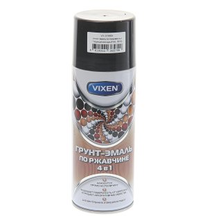 Грунт-эмаль по ржавчине VIXEN черный янтарь (аэрозоль) 520мл фото