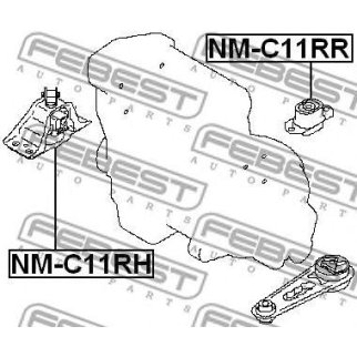 Опора двигателя правая FEBEST NM-C11RH фото