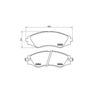 Колодки тормозные передние к-кт Brembo P 10 006 фото