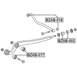 Сайлентблок передний подвески FEBEST BZAB-017 фото 2