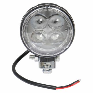 Фара светодиодная круглая, 4 LED направленный свет, 12W (83х83х51) 12/24V (ALED003) фото 2