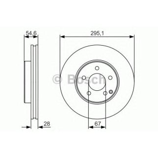 Диск тормозной передний вентилируемый BOSCH 0 986 479 R99 фото