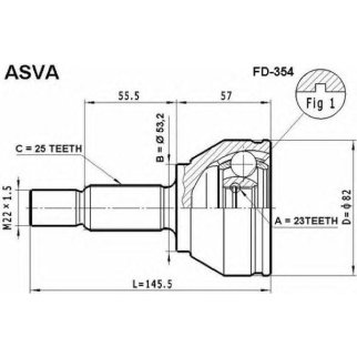 ШРУС наружный ASVA FD35-4 фото