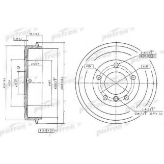 Барабан тормозной PATRON PDR1035 фото