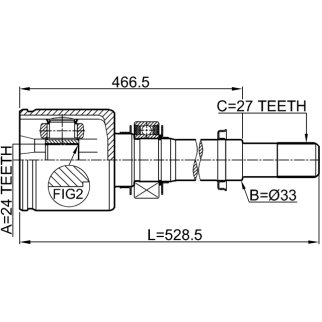 Шрус внутренний правый 24x33x27 фото 2