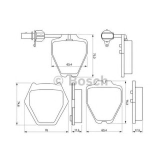 Колодки тормозные передние к-кт BOSCH 0 986 424 690 фото
