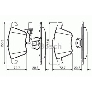 Колодки тормозные передние к-кт BOSCH 0 986 495 272 фото