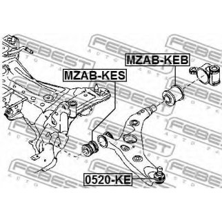Сайлентблок FEBEST MZAB-KEB фото