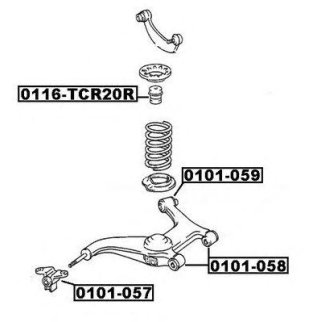 Сайлентблок ASVA 0101-059 фото