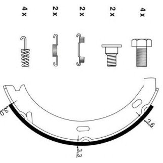 К-т бараб. тормоз. колодок фото