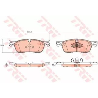 Колодки тормозные передние к-кт TRW GDB2119 фото