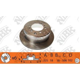 Диск тормозной задний NiBK RN1157 фото