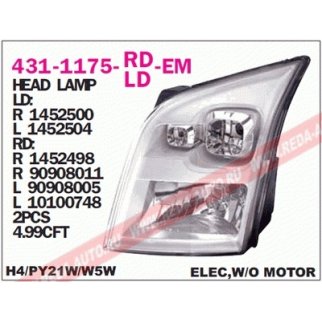 Фара левая DEPO 431-1175L-LD-EM фото