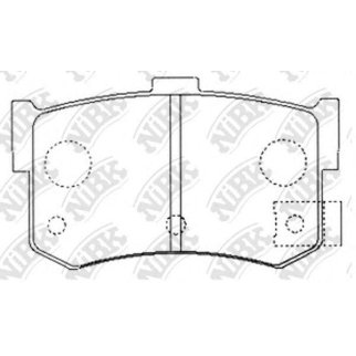 Колодки тормозные задние дисковые к-кт NiBK PN8210 фото