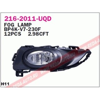 216-2011L-UQD_фара противотуманная левая! Mazda 3 02-> фото