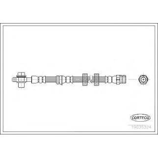 Шланг тормозной SEAT: CORDOBA 1.2/1.4 16V/1.4 TDI/1.6/1.9 SDI/1.9 TDI 02-09, IBIZA IV 1.2/1.2 12V/1.4 16V/1.4 TDI/1.6/1.8 T Cupra R/1.9 SDI/1.9 TDI 02-09, IBIZA V 1. фото