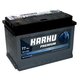Аккумуляторная батарея KARHU Premium 6СТ 77 прям.750А 278х175х190 Казахстан фото