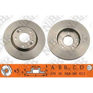 Диск тормозной NiBK RN1178 фото