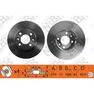 Диск тормозной передний NiBK RN1191 фото