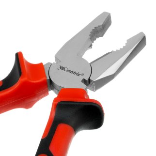 Плоскогубцы 200мм NICKEL никелированные, двухкомпонентные рукоятки MATRIX фото 3