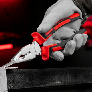 Плоскогубцы 200мм NICKEL никелированные, двухкомпонентные рукоятки MATRIX фото 9