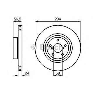 Диск тормозной передний вентилируемый BOSCH 0 986 478 977 фото