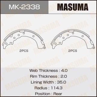 Колодки барабанные к-кт Masuma MK-2338 фото