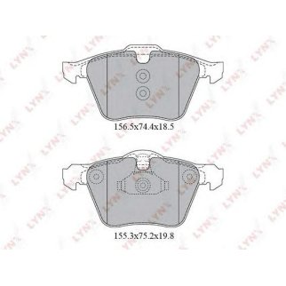 Колодки тормозные передние к-кт LYNXauto BD-7816 фото