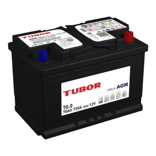 Аккумуляторная батарея TUBOR AGM 6СТ70 обр 278х175х190 фото