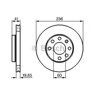 Диск тормозной передний вентилируемый BOSCH 0 986 478 192 фото